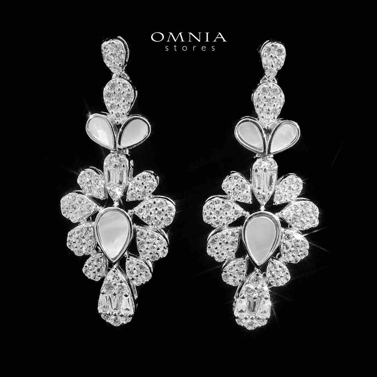 Omnia Qamar White Bridal Full Set in 925 Silver High Quality Simulated Diamonds