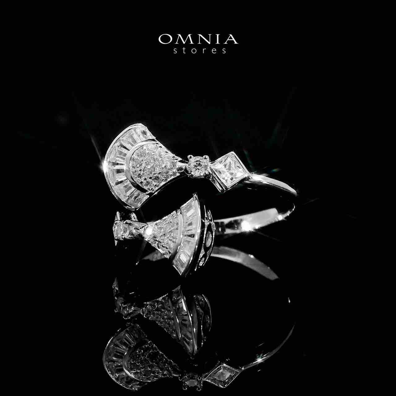 Omnia Raihana White Bridal Full Set in 925 Silver High Quality Simulated Diamonds