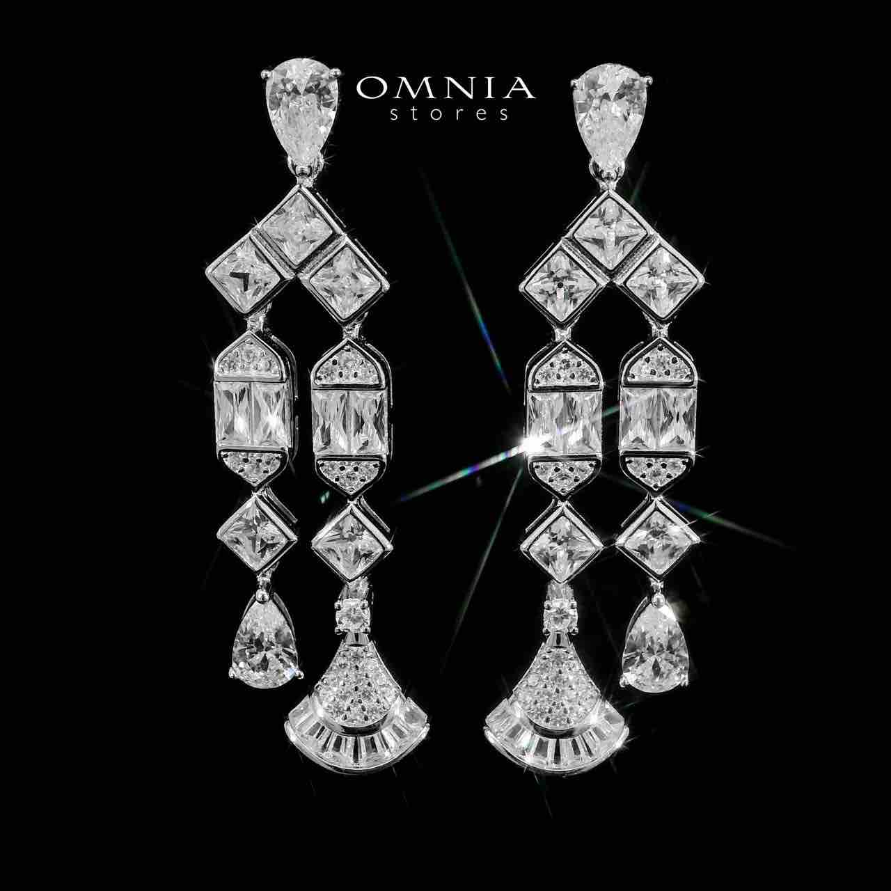 Omnia Raihana White Bridal Full Set in 925 Silver High Quality Simulated Diamonds
