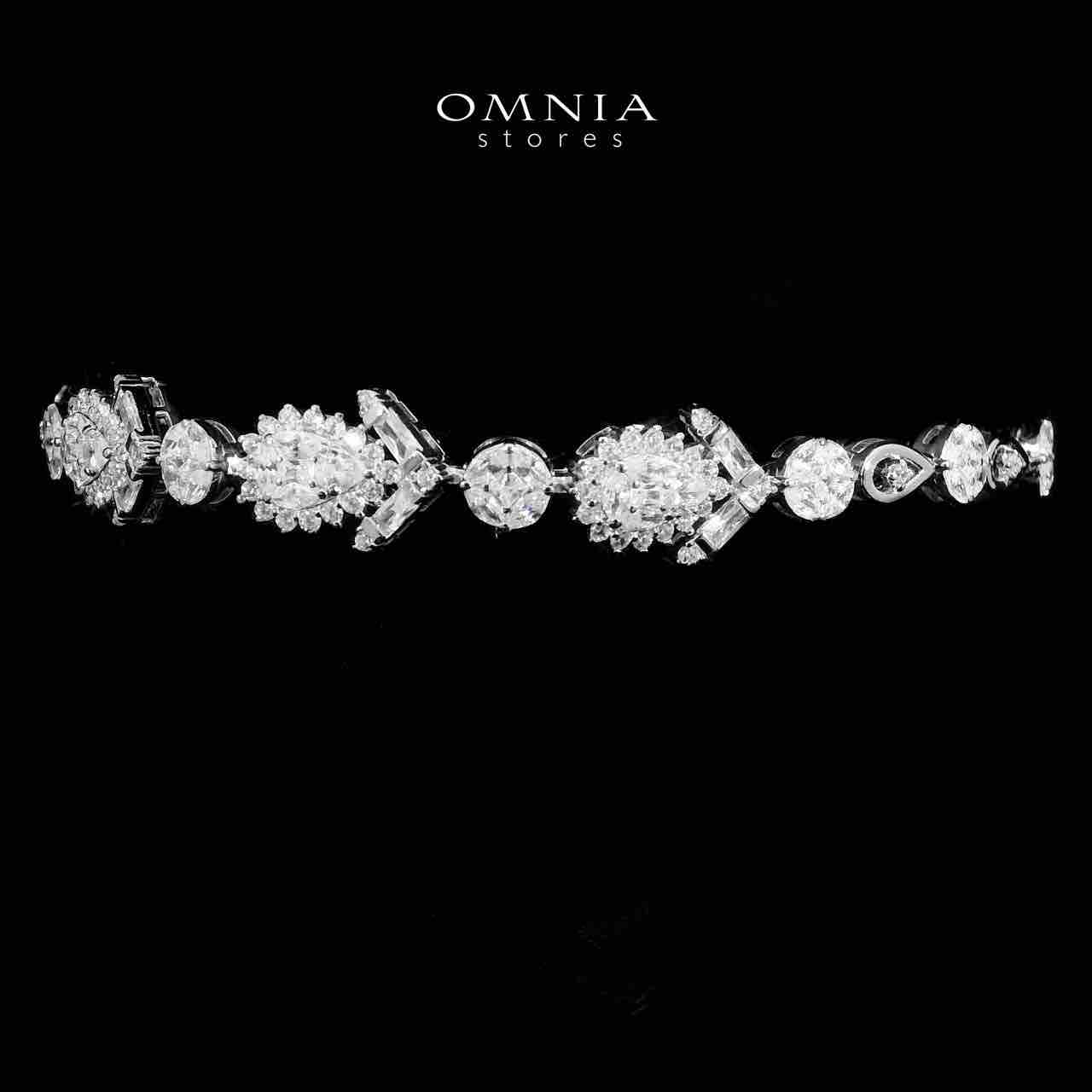 Omnia Hana White Bridal Full Set in 925 Silver High Quality Simulated Diamonds