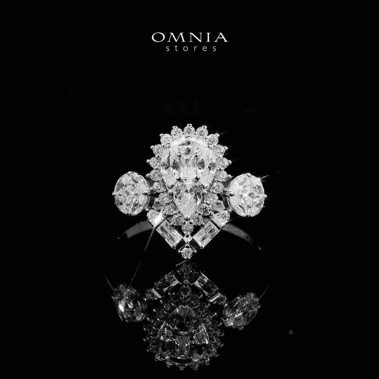 Omnia Hana White Bridal Full Set in 925 Silver High Quality Simulated Diamonds