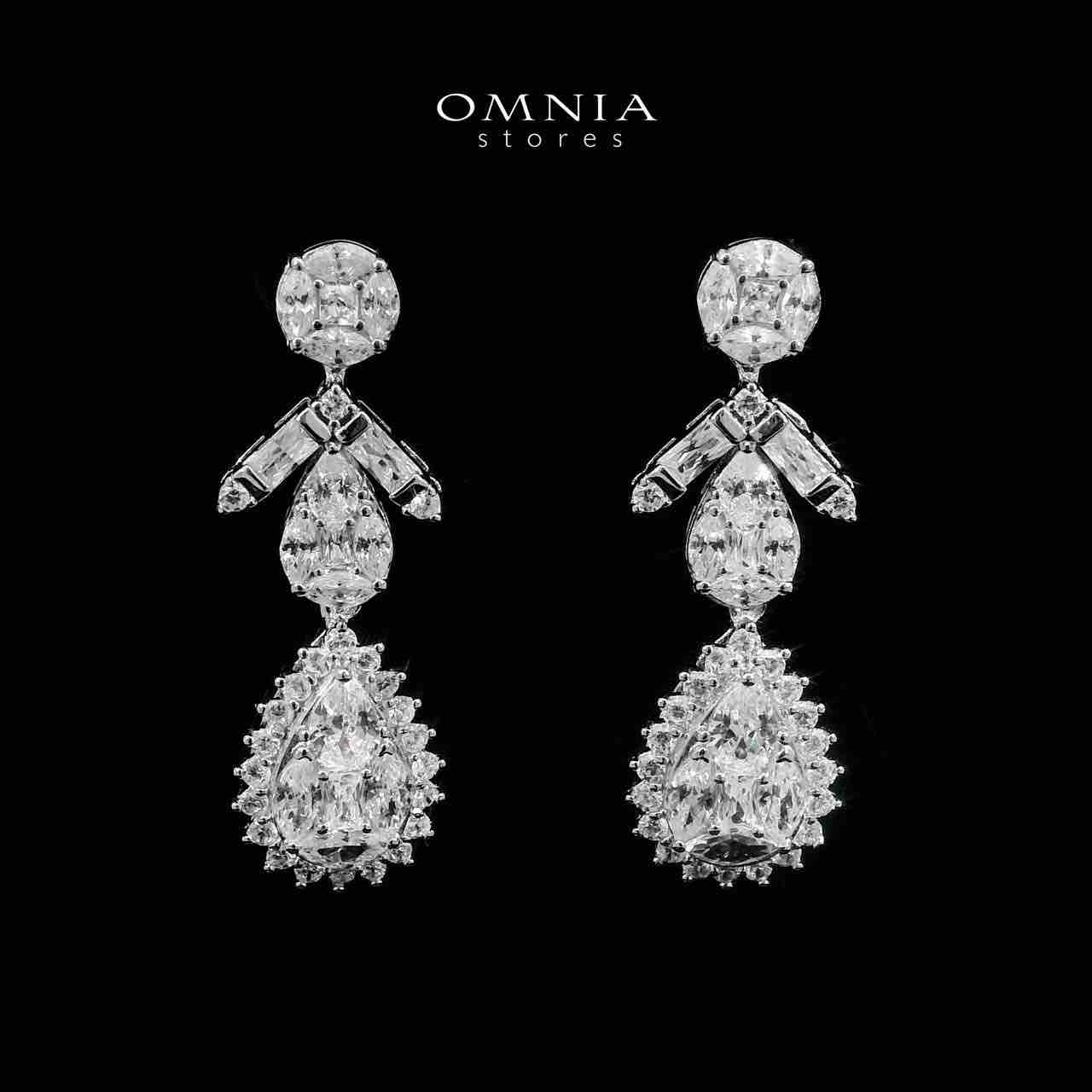 Omnia Hana White Bridal Full Set in 925 Silver High Quality Simulated Diamonds