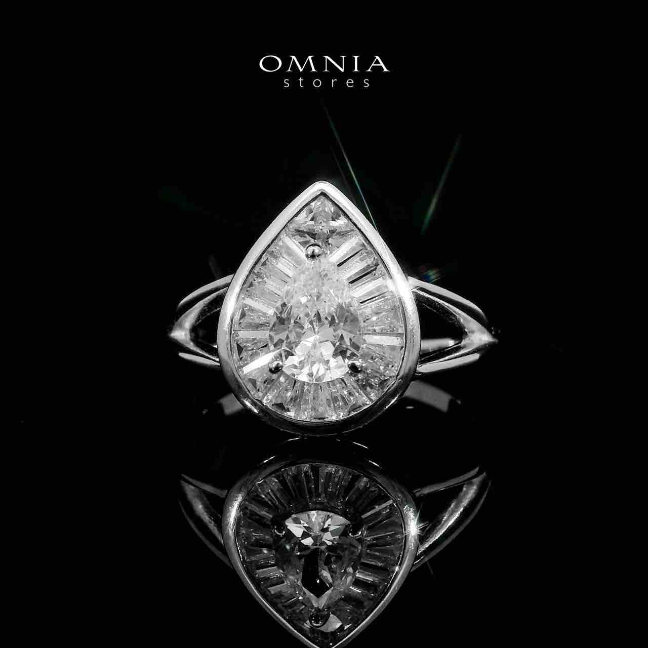 Omnia Sabeen White Bridal Full Set in 925 Silver High Quality Simulated Diamonds