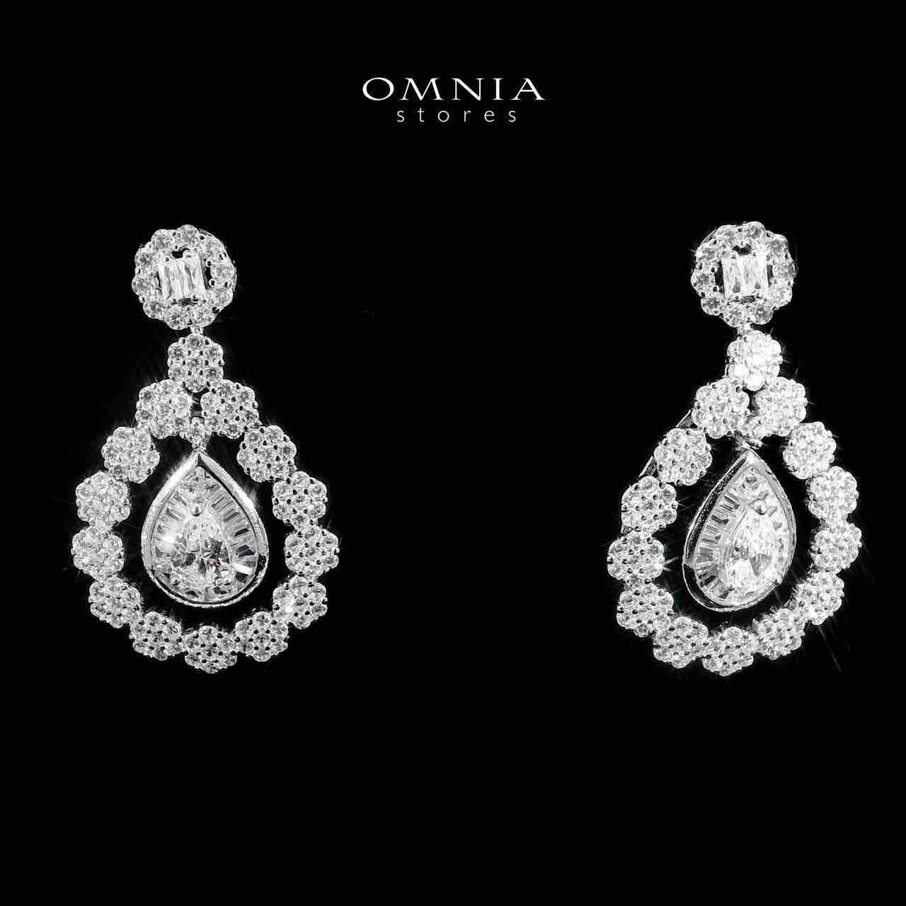 Omnia Sabeen White Bridal Full Set in 925 Silver High Quality Simulated Diamonds