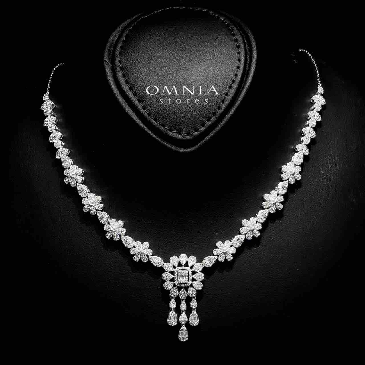 Omnia Aya White Bridal Full Set in 925 Silver High Quality Simulated Diamonds