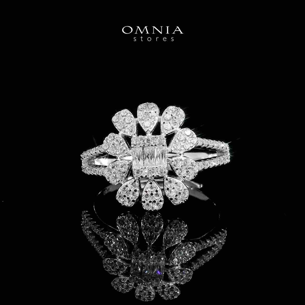 Omnia Aya White Bridal Full Set in 925 Silver High Quality Simulated Diamonds