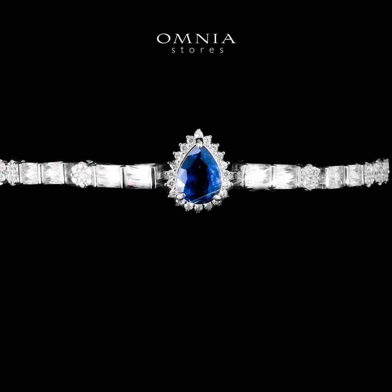Omnia Milena Blue Bridal Full Set in 925 Silver High Quality Simulated Diamonds