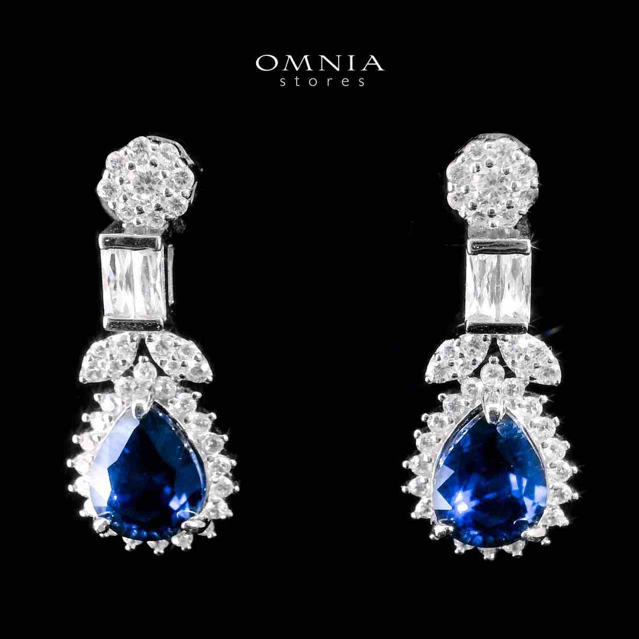 Omnia Milena Blue Bridal Full Set in 925 Silver High Quality Simulated Diamonds