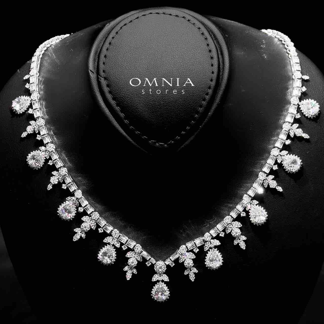 Omnia Milena White Bridal Full Set in 925 Silver High Quality Simulated Diamonds - OMNIASTORES UAE