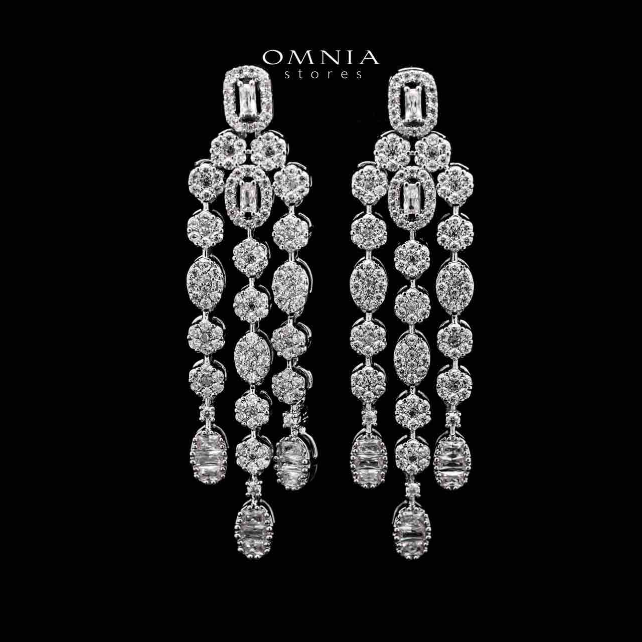 Omnia Leen White Luxury Bridal Full Set in High Quality Zircon Stone Rhodium Plated - OMNIASTORES KSA