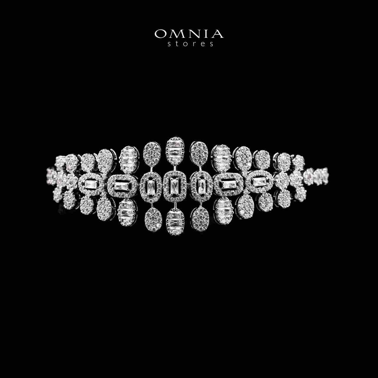 Omnia Leen White Luxury Bridal Full Set in High Quality Zircon Stone Rhodium Plated - OMNIASTORES KSA