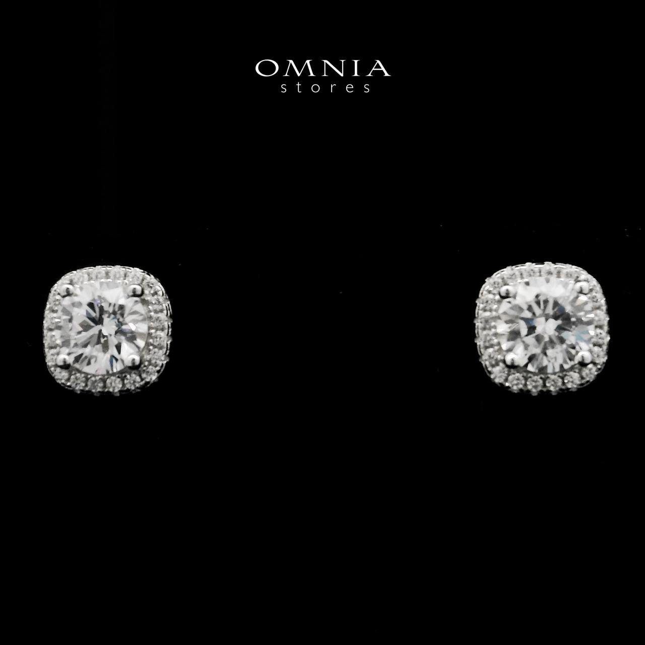 Thuraya Stud Earrings In 925 Silver High Quality Simulated Diamonds - OMNIASTORES UAE
