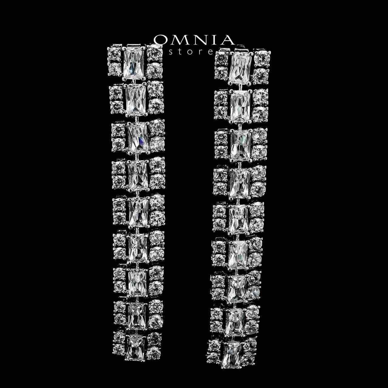 Omnia Hedieh White Bridal Full Set in High Quality Zircon Stone in Rhodium Plated - OMNIASTORES UAE