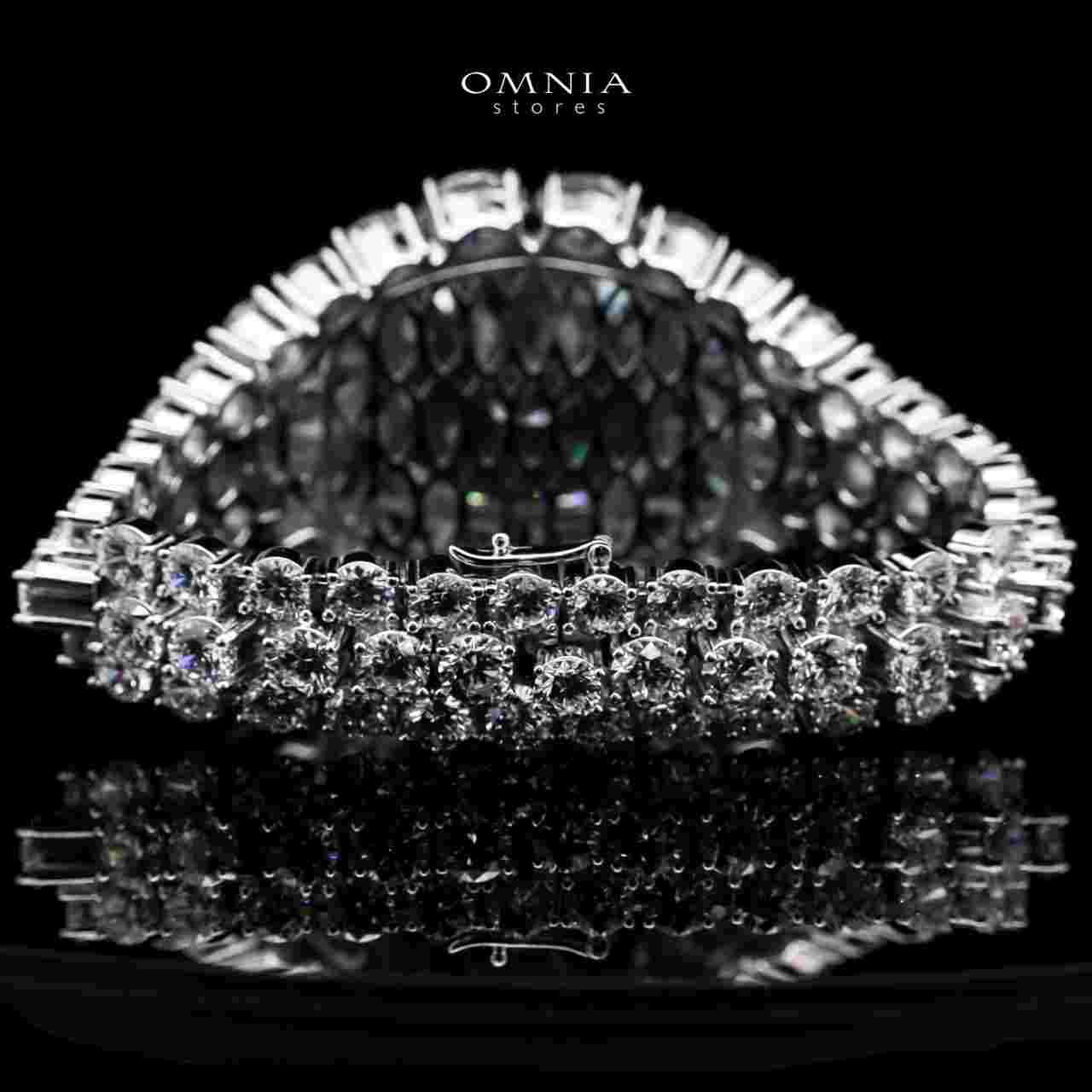 Nahid White Bracelet In 925 Silver Certified High Quality Lab Grown Stones - OMNIASTORES UAE