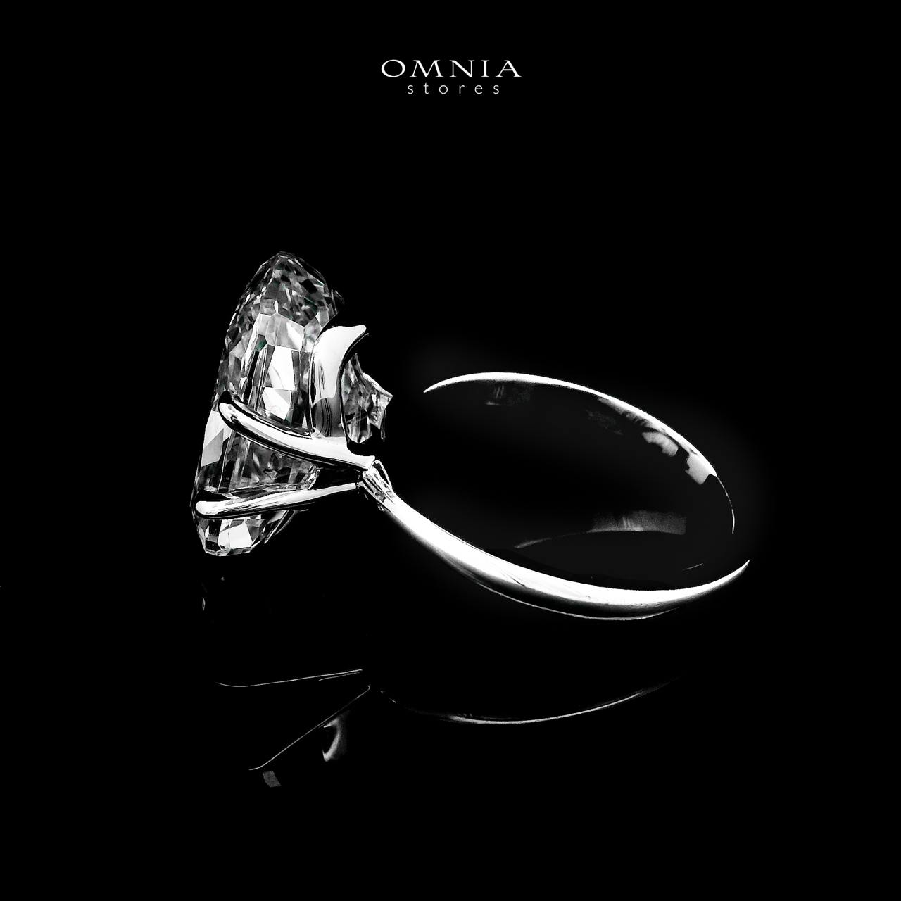 Neda White Ring In 925 Silver Certified High Quality Lab Grown Stones