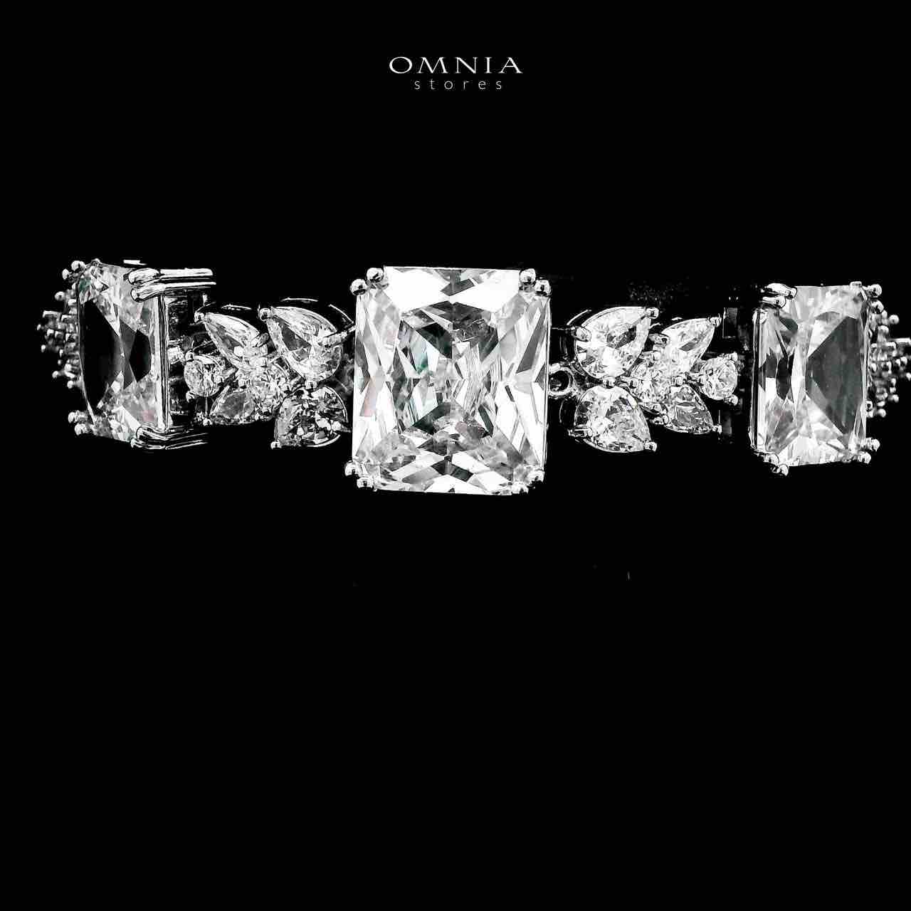 Omnia Amelia White Bridal Full Set in High Quality Simulated Diamonds