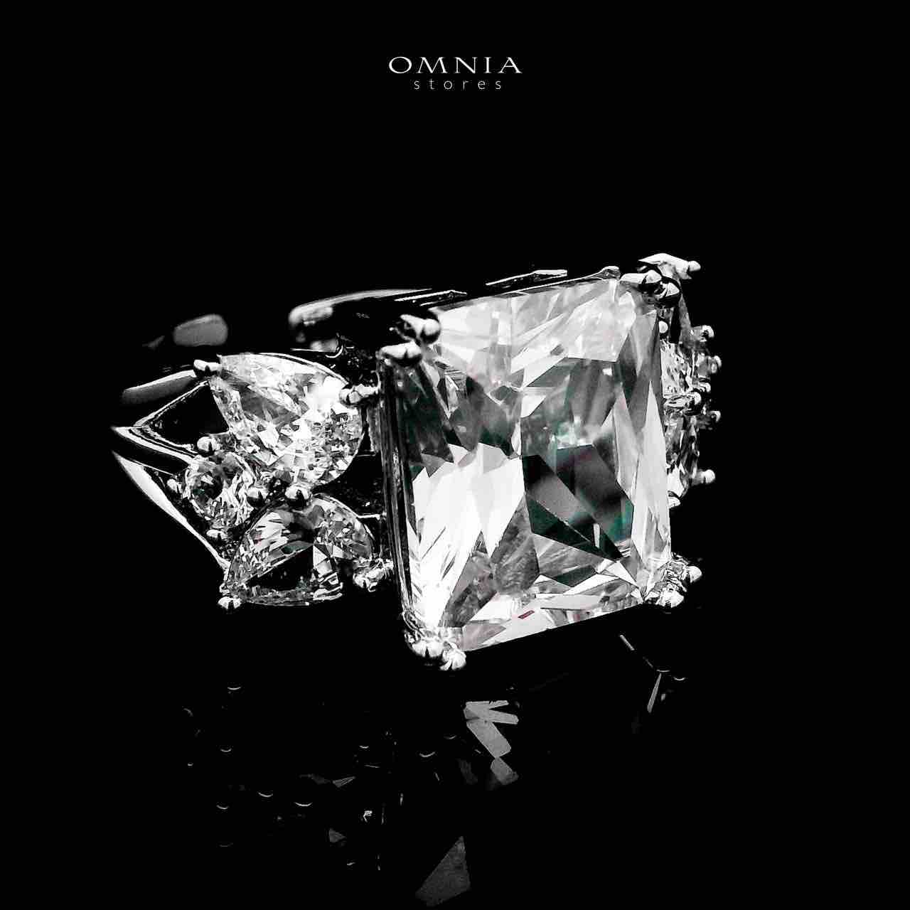 Omnia Amelia White Bridal Full Set in High Quality Simulated Diamonds