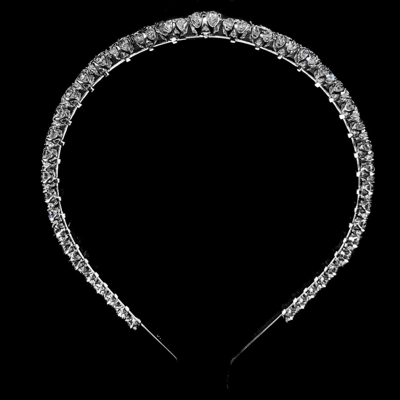 Omnia Imara Silver Hair Band In 925 Silver High Quality Lab Grown Stones - OMNIASTORES UAE
