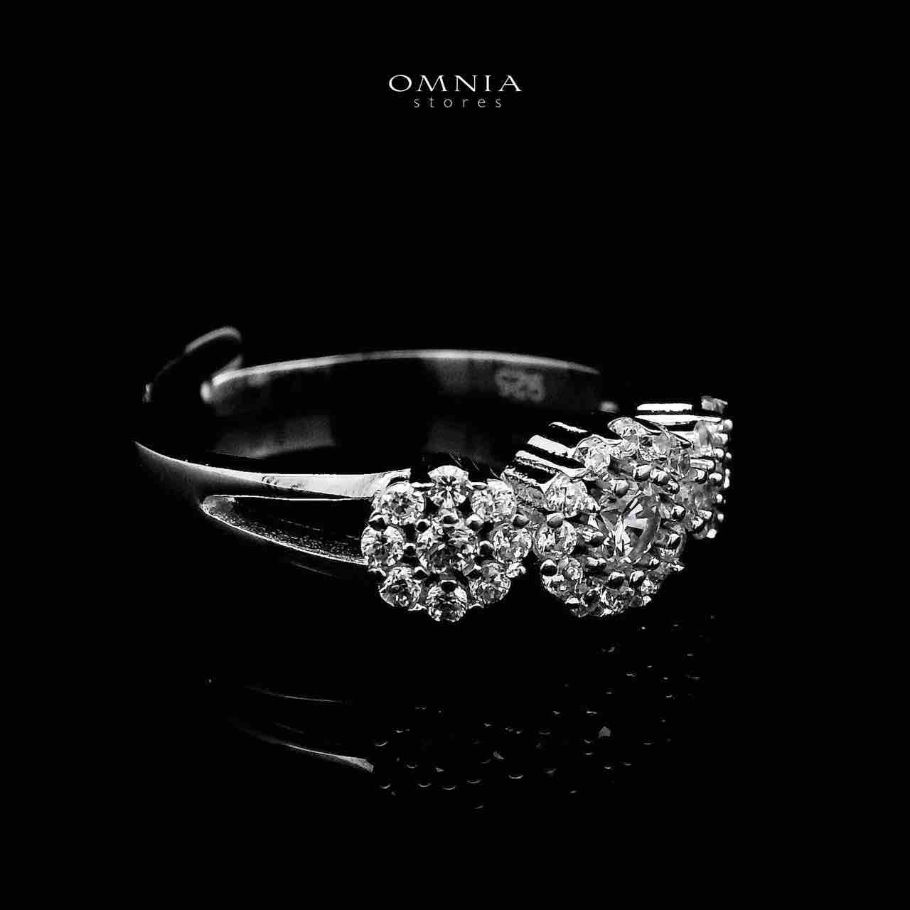 Omnia Salha White Bridal Full Set in 925 Silver High Quality Simulated Diamonds