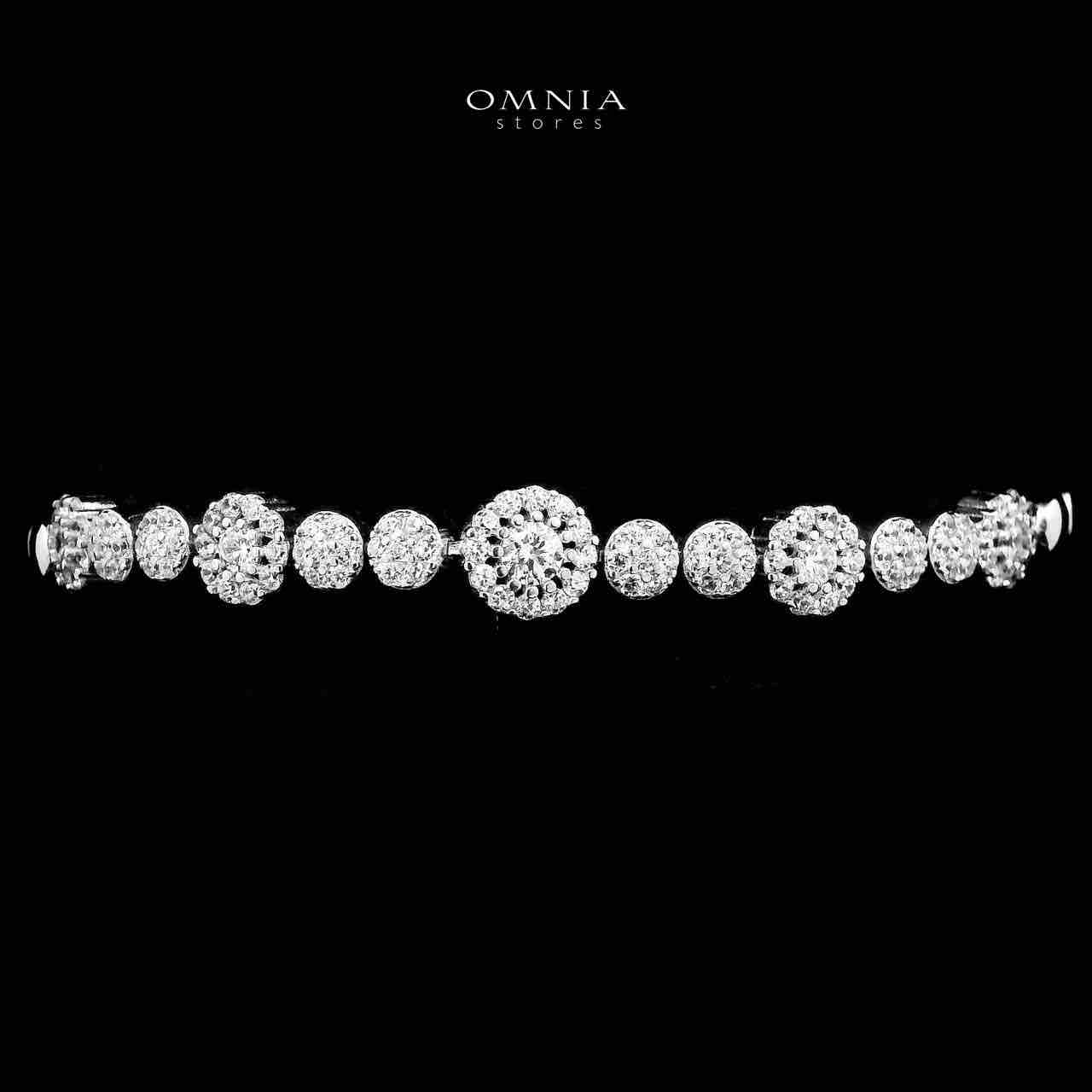 Omnia Salha White Bridal Full Set in 925 Silver High Quality Simulated Diamonds
