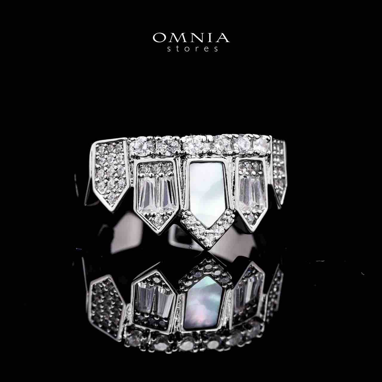Omnia Shifa Bridal Full Set Accessories in High Quality Zircon Stone in Rhodium Plated