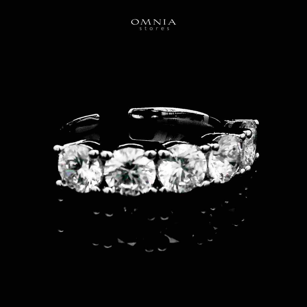 Omnia Rowan Bridal Full Set Accessories in High Quality Zircon Stone in Rhodium Plated