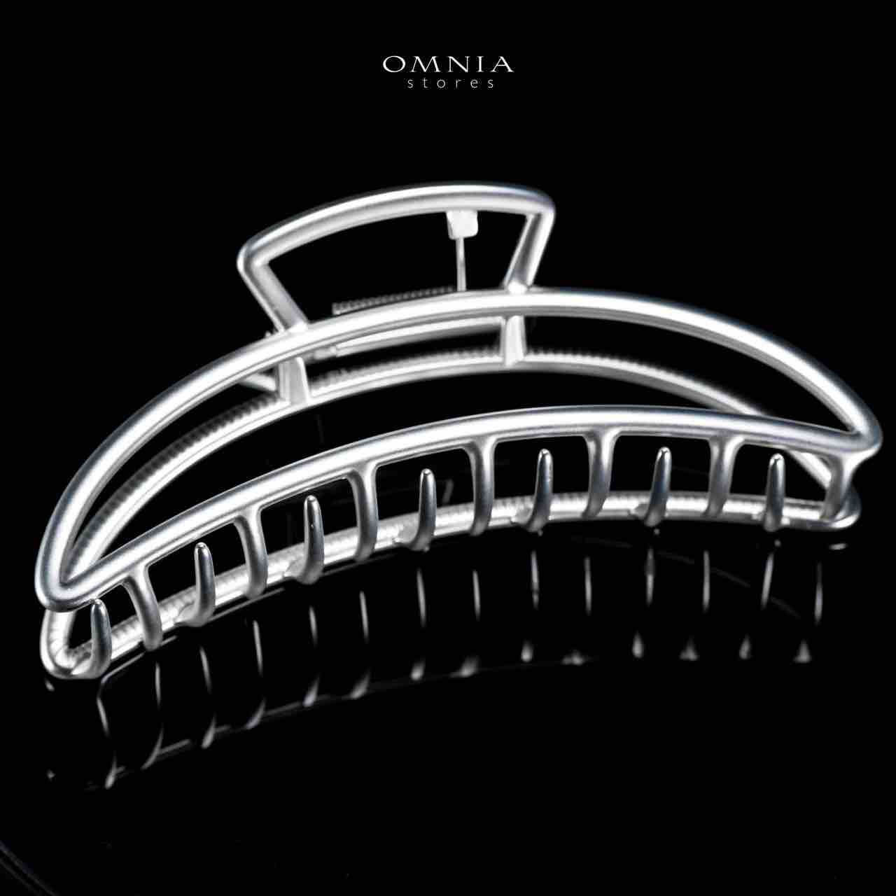 Omnia Talia Silver Hair Clip with High Quality Rhodium Plated