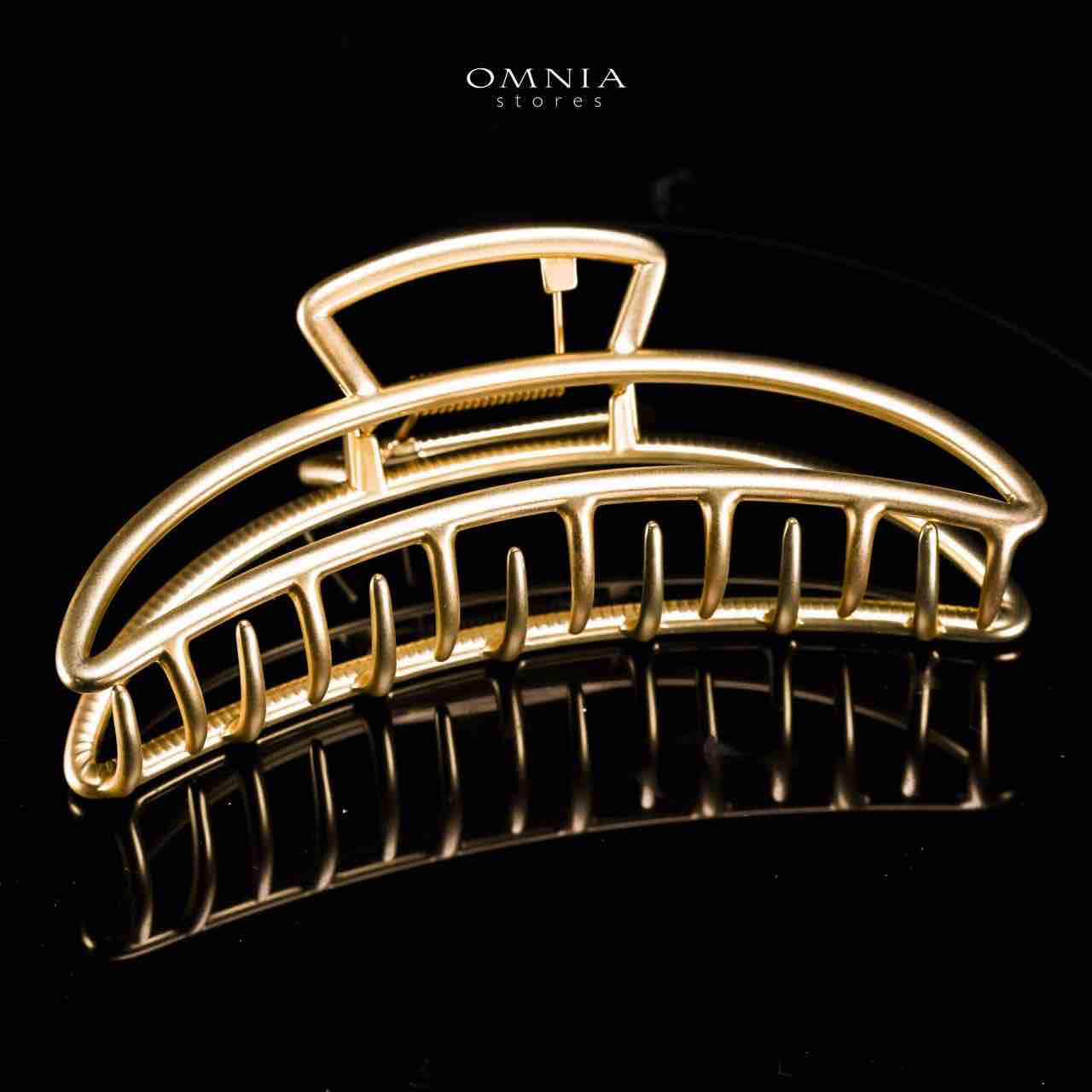 Omnia Talia Gold Hair Clip with High Quality Rhodium Plated