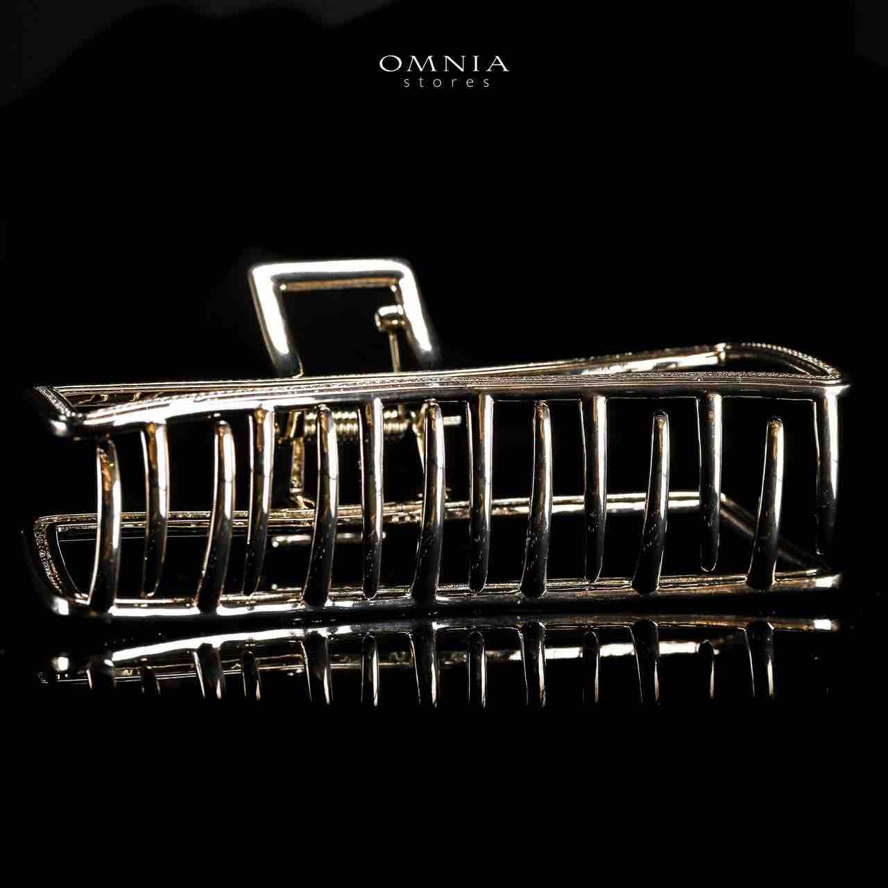 Omnia Alyanah Light Gold Hair Clip in High Quality Zircon Stone In Rhodium Plated - OMNIASTORES UAE