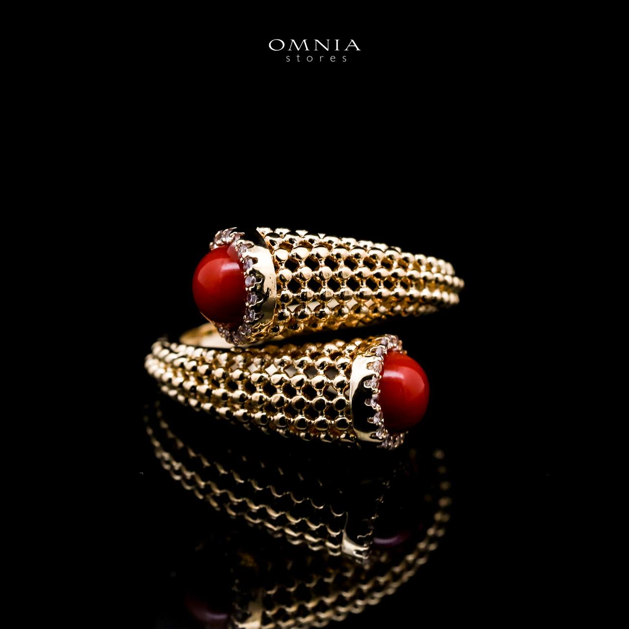 Omnia Meher Golden Bangle & Ring With Rhodium Plated In High Quality Zircon Stone