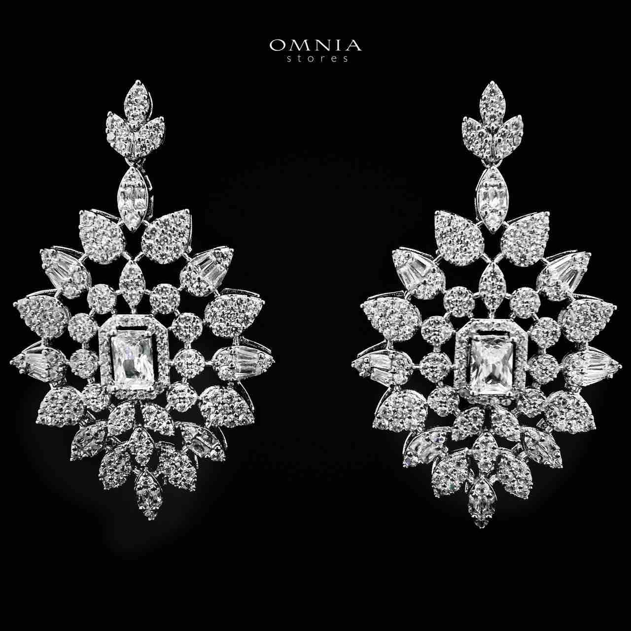 Omnia Tulin Pearl Bridal Full set With Rhodium Plated In High Quality Zircon Stone - OMNIASTORES UAE