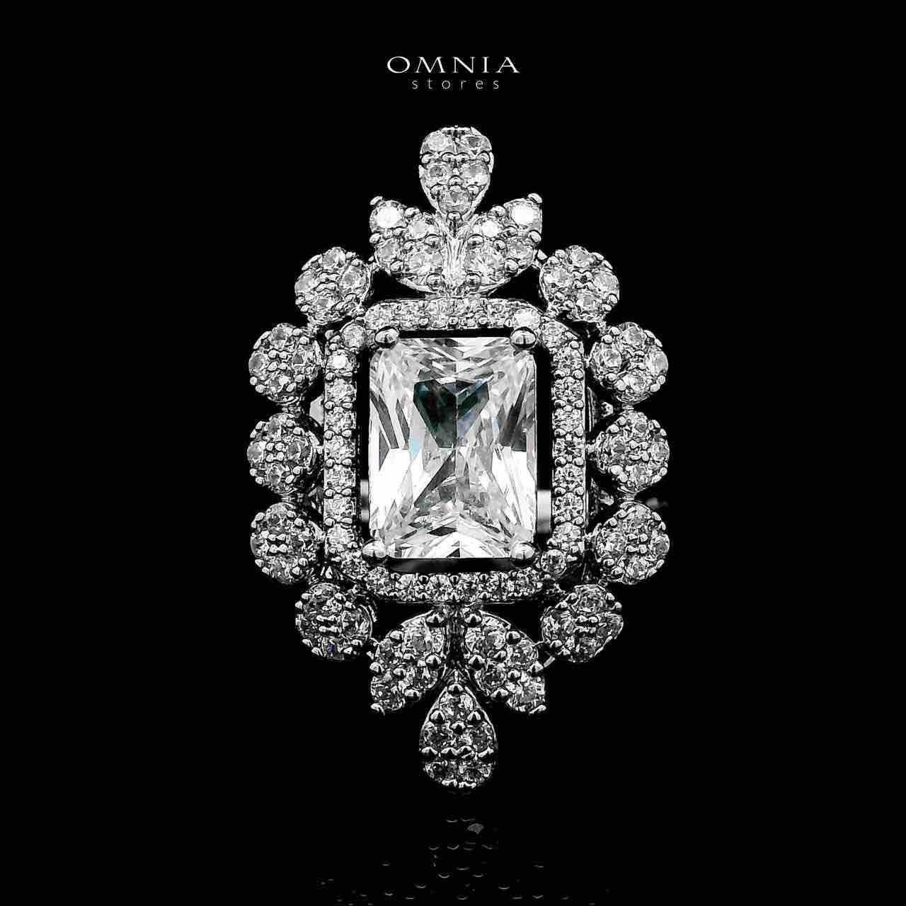 Omnia Tulin Pearl Bridal Full set With Rhodium Plated In High Quality Zircon Stone - OMNIASTORES UAE