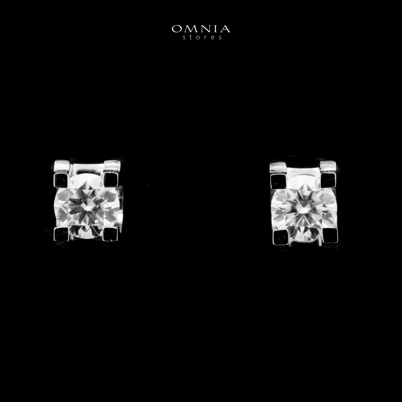 Omnia Ghazeen Pendant Necklace and Earrings Set 925 Silver in GRA Certified High Quality White Moissanite Stones - OMNIASTORES UAE