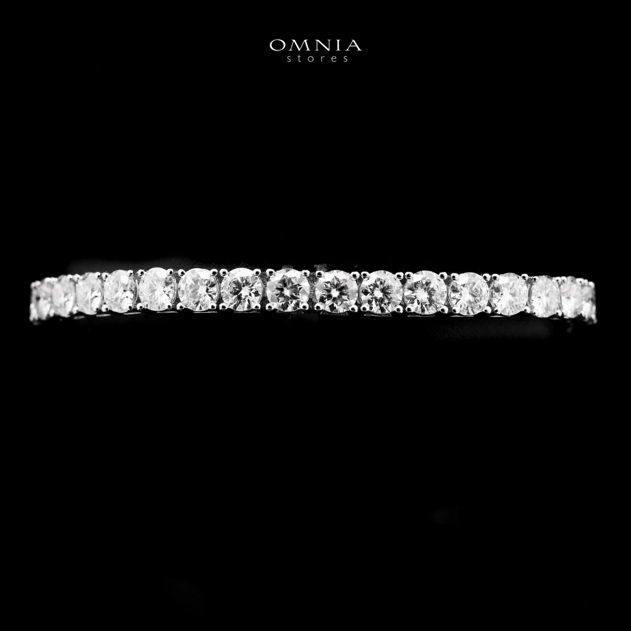 Omnia Mayada Tennis Bracelet 925 Silver in GRA Certifited High Quality White Moissanite Stone 5mm - OMNIASTORES UAE
