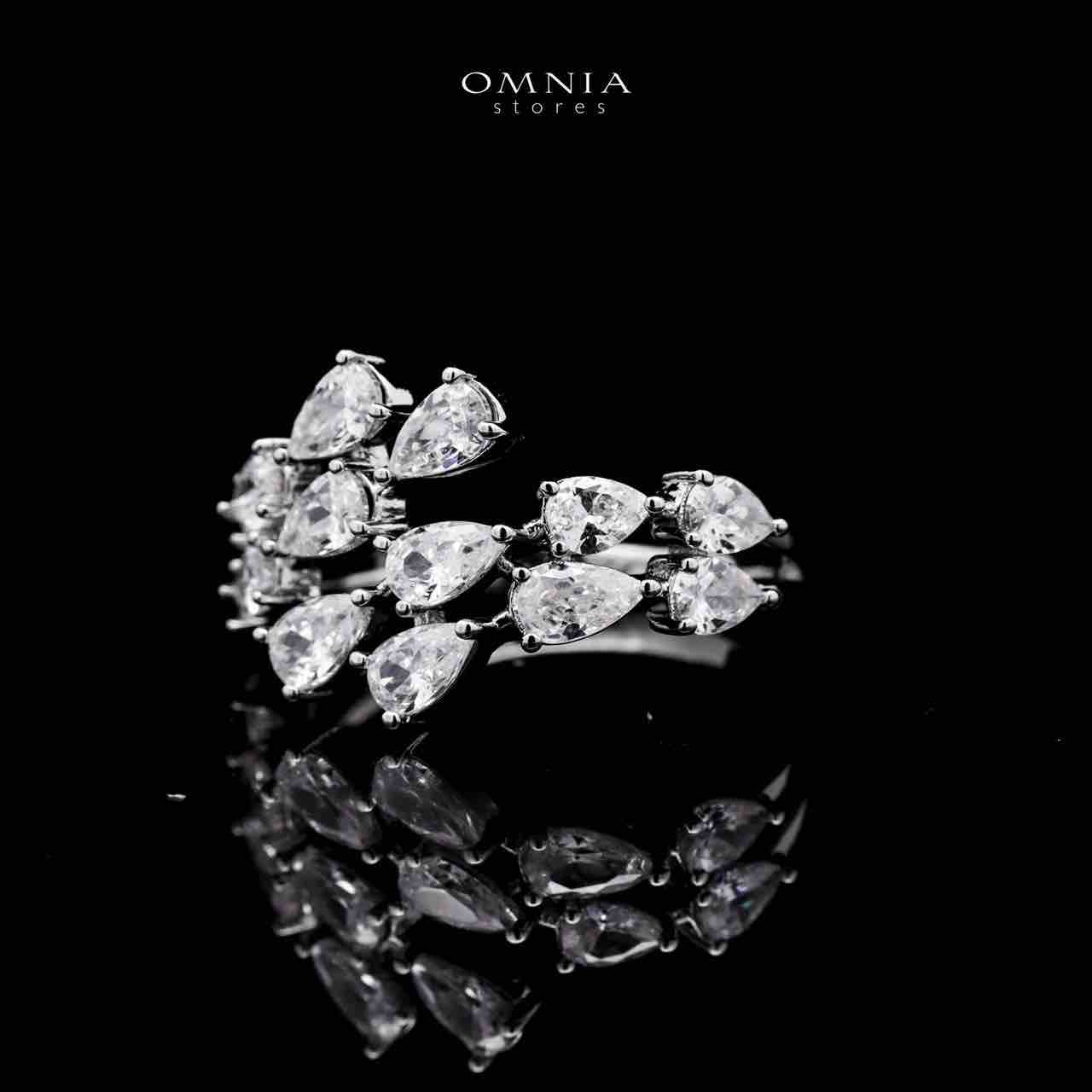 Omnia Michelle White Bridal Full Set Accessories in High Quality Zircon Stone in Rhodium Plated - OMNIASTORES KSA