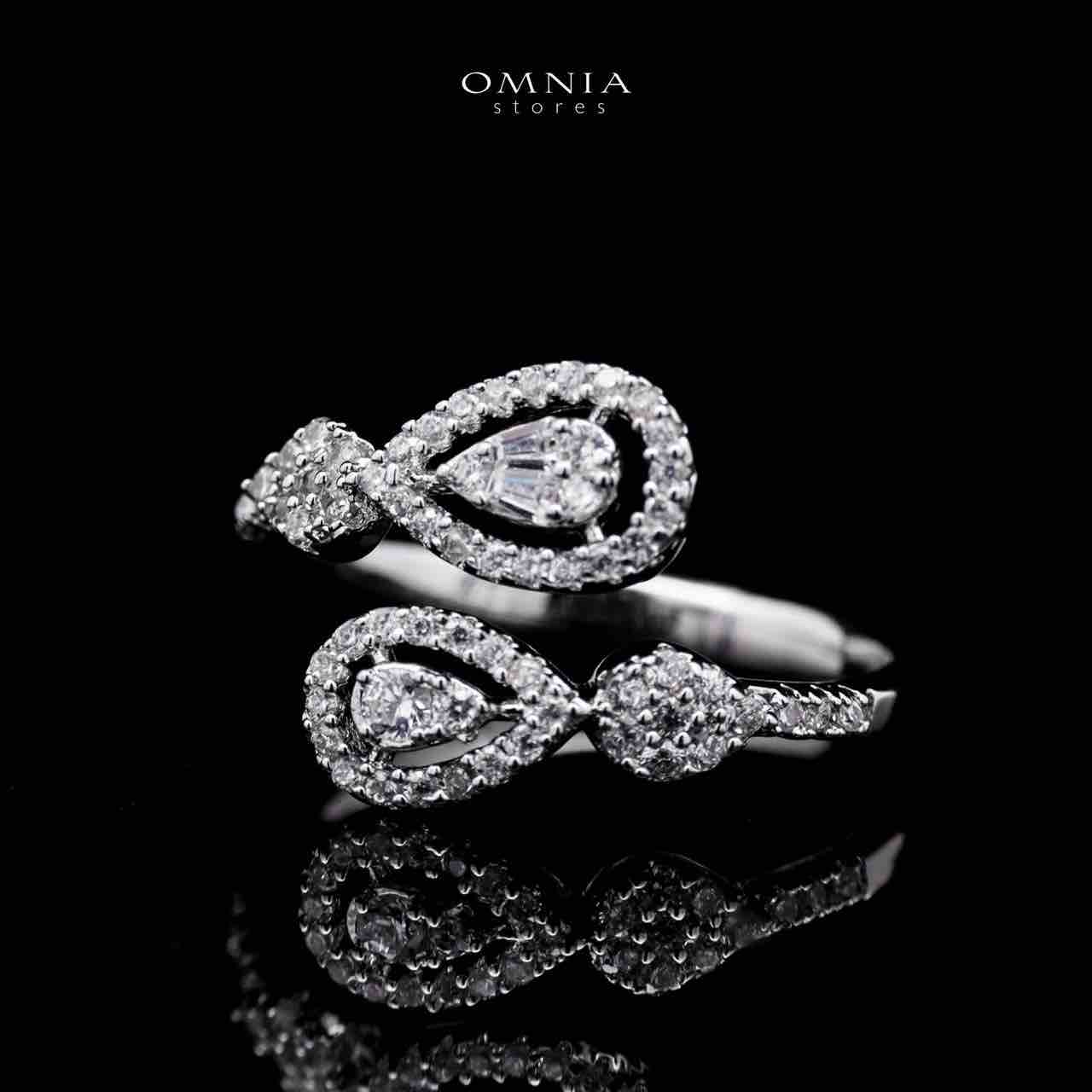 Omnia Kanzah Bridal White Full Set in High Quality Zircon Stone Rhodium Plated - OMNIASTORES UAE
