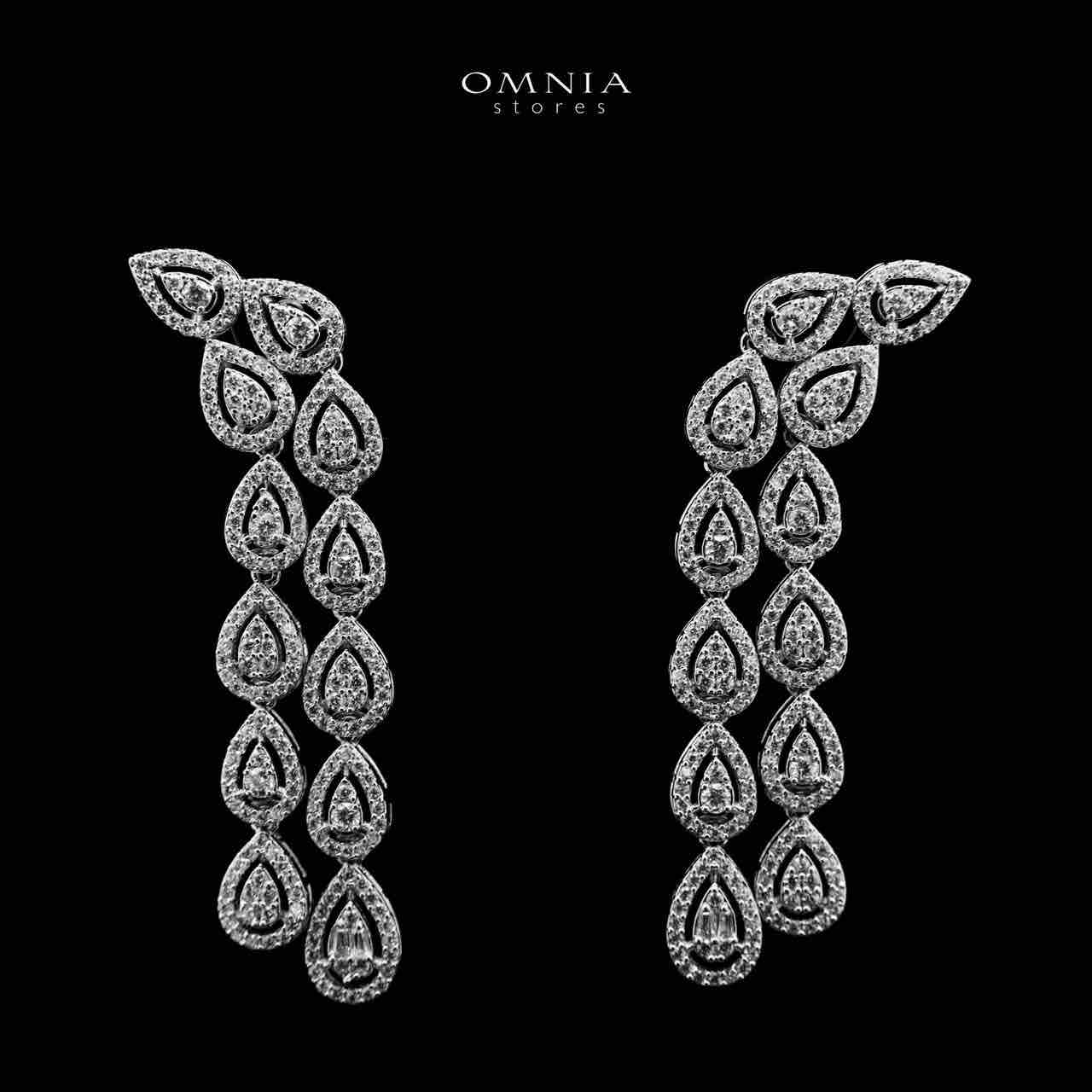 Omnia Kanzah Bridal White Full Set in High Quality Zircon Stone Rhodium Plated - OMNIASTORES UAE
