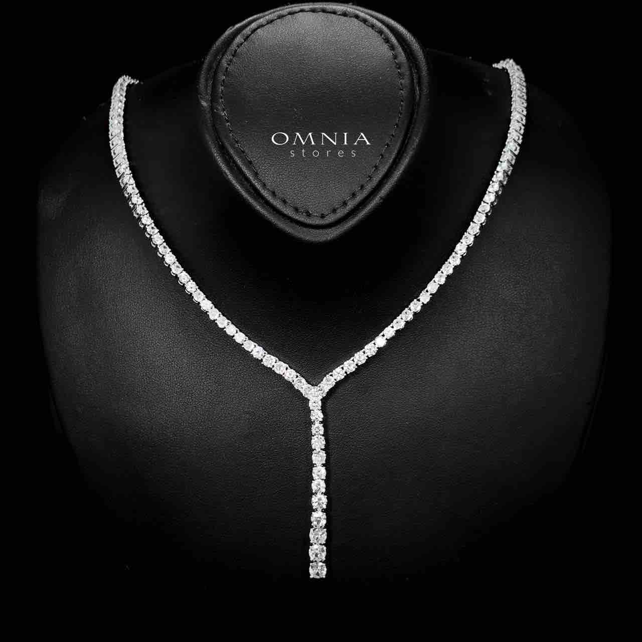 Omnia Huda White Bridal Full Set in High Quality Zircon Stone in Rhodium Plated - OMNIASTORES UAE
