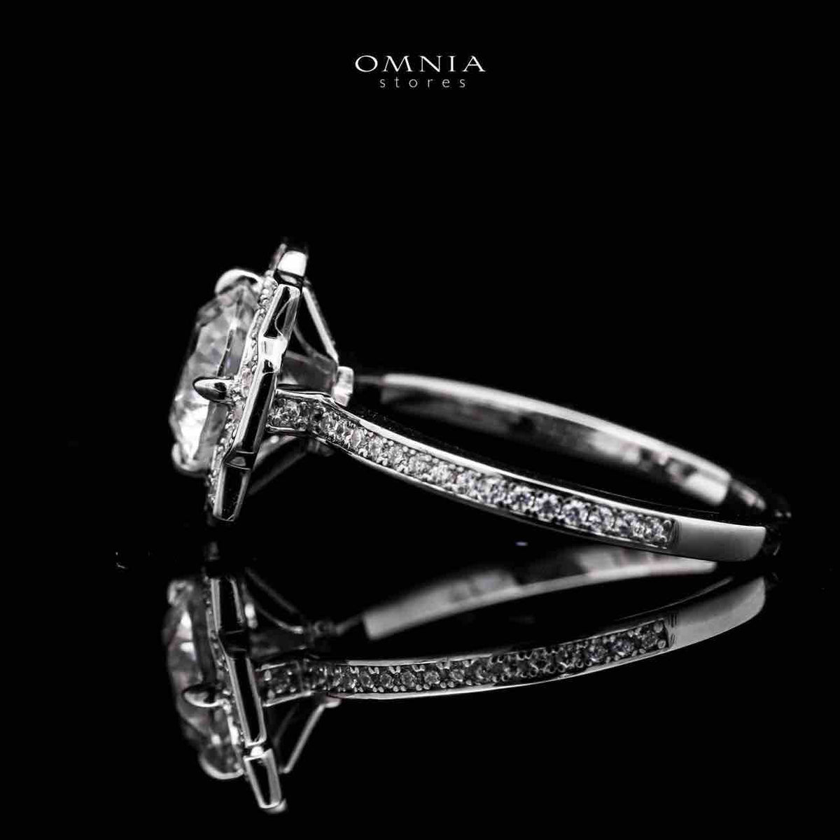 Omnia Shahira 1.75 Carat Ring 92.5 Silver High Quality Simulated diamonds - OMNIASTORES UAE