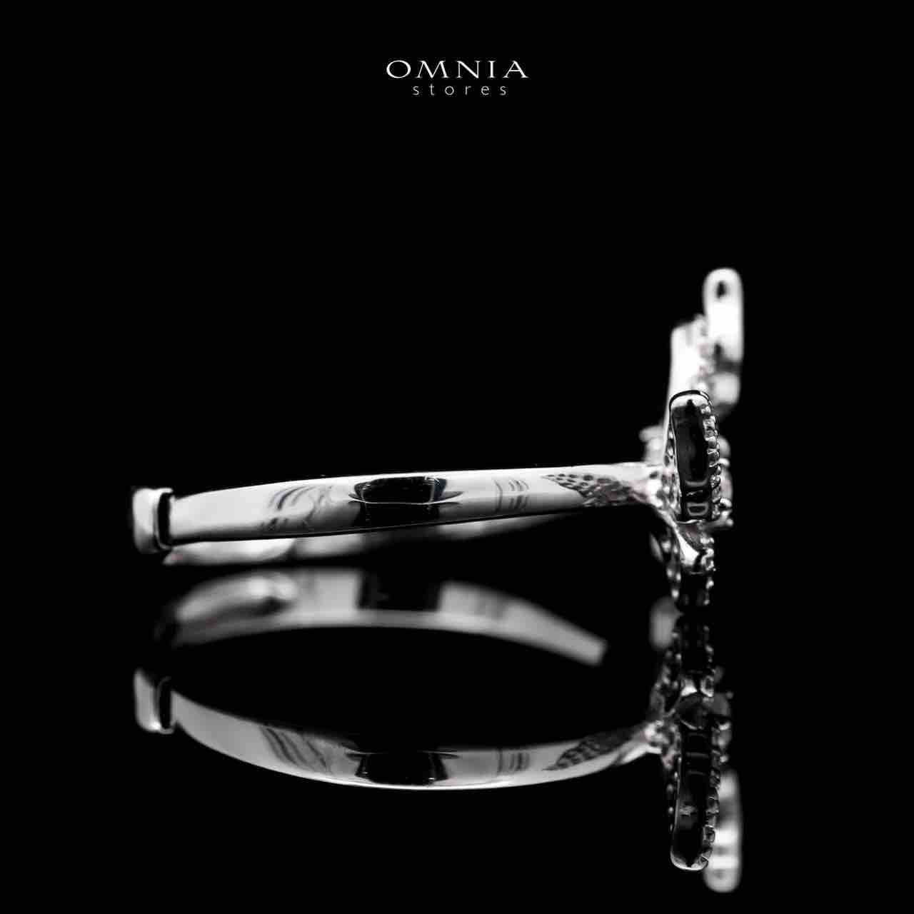 Omnia Aurora Butterfly Duo Ring in High Quality 925 Silver with Zircon Stones - OMNIASTORES UAE