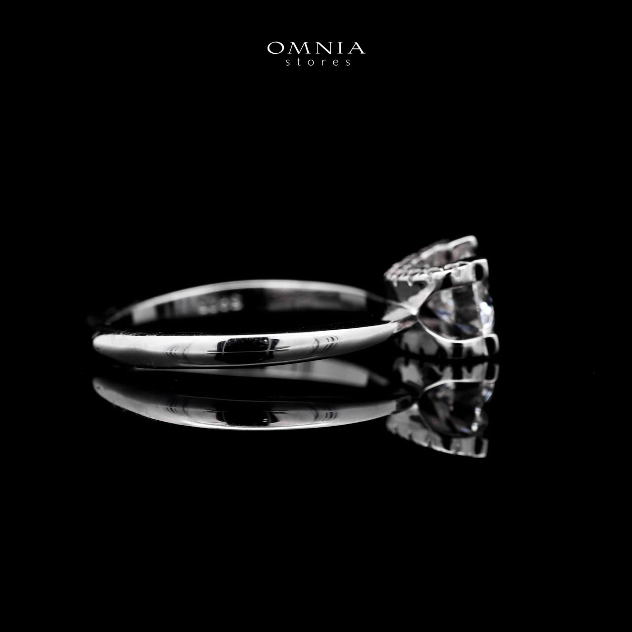 Omnia Maisha Round Cut Ring in 92.5 Silver with High Quality Moissanite Stone - OMNIASTORES UAE