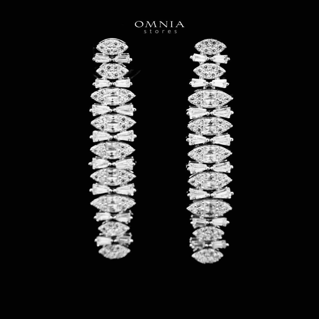 Omnia Manahil White Luxury Bridal Full Set in High Quality Zircon Stone Rhodium Plated - OMNIASTORES KSA