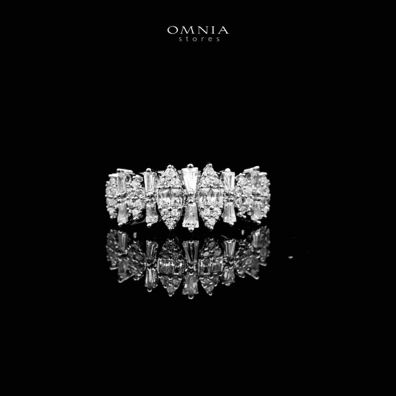Omnia Manahil White Luxury Bridal Full Set in High Quality Zircon Stone Rhodium Plated - OMNIASTORES KSA