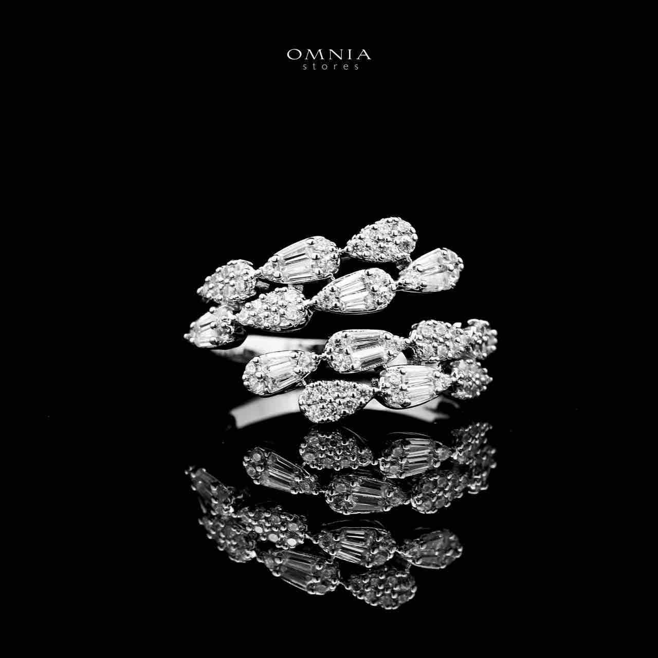 Omnia Dalilah White Bridal Set In Rhodium Plated with High Quality Zircon Stones - OMNIASTORES UAE