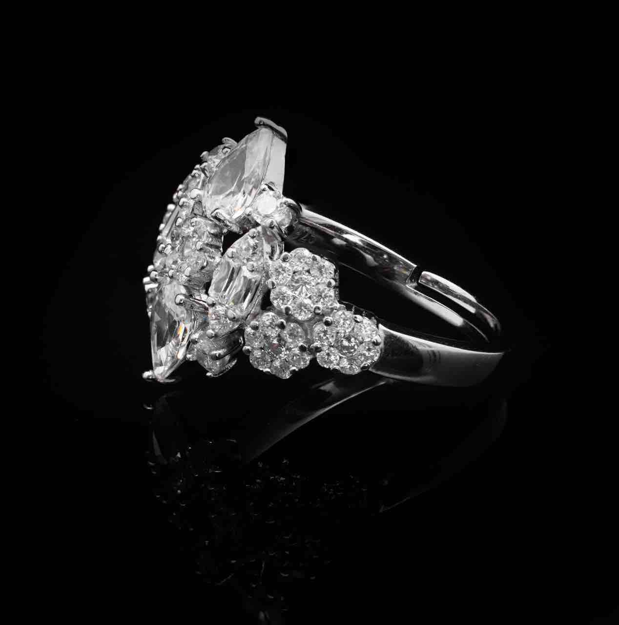 Omnia Syla White Bridal Full Set in 925 Silver with High Quality Simulated Diamonds