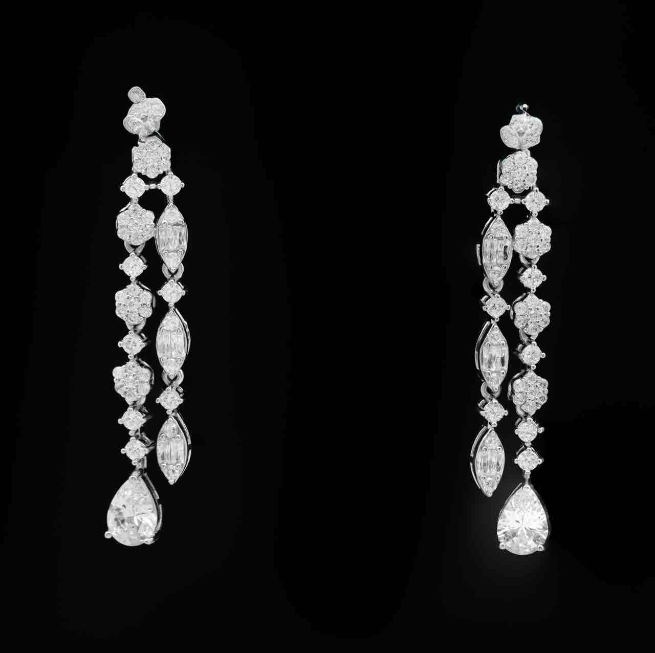 Omnia Syla White Bridal Full Set in 925 Silver with High Quality Simulated Diamonds