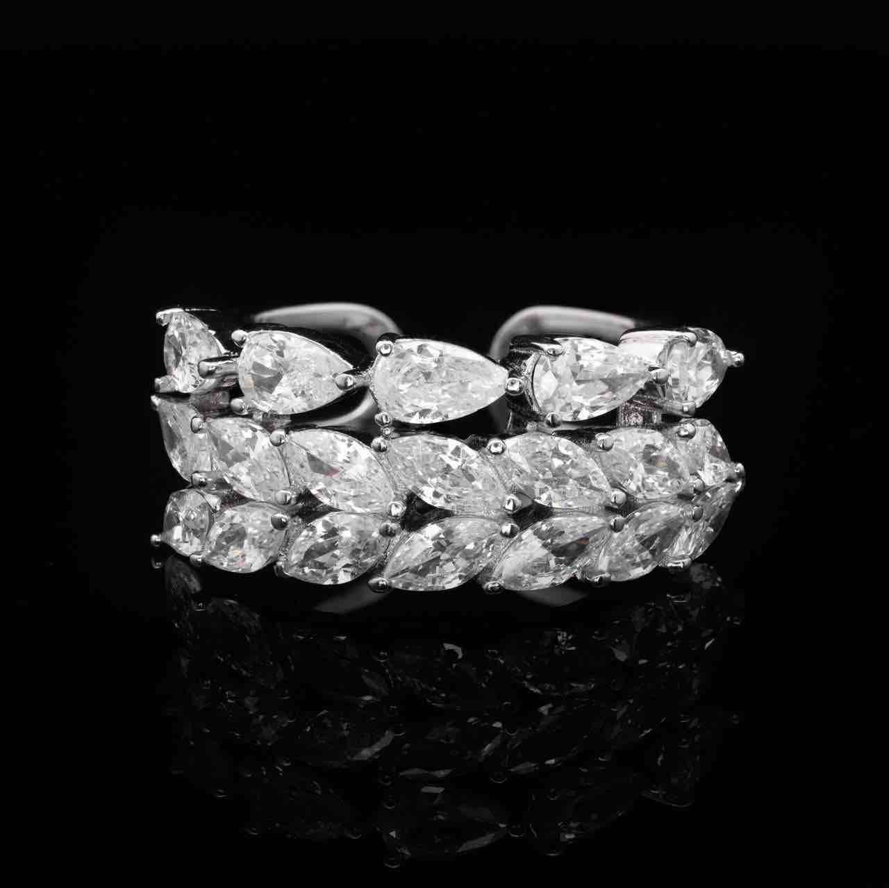Omnia Sheena White Bridal Full Set in 925 Silver with High Quality Simulated Diamonds