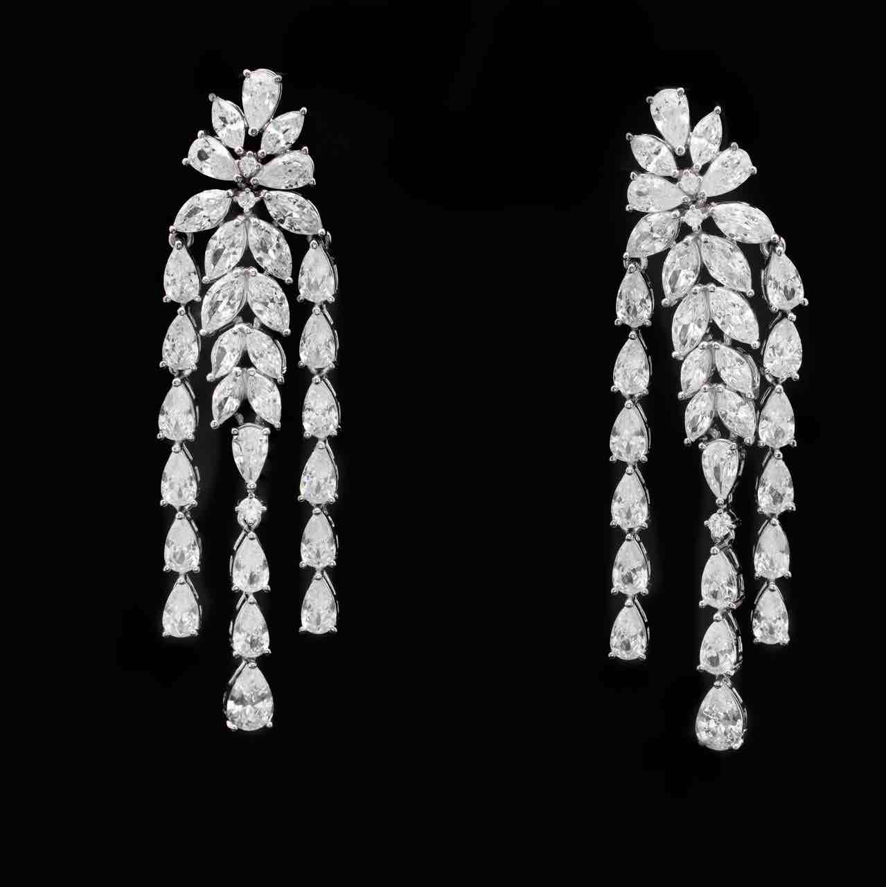 Omnia Sheena White Bridal Full Set in 925 Silver with High Quality Simulated Diamonds