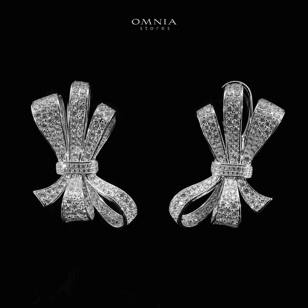Omnia Murphy Earrings in 925 Silver Accessories High Quality Simulated Diamonds - OMNIASTORES UAE