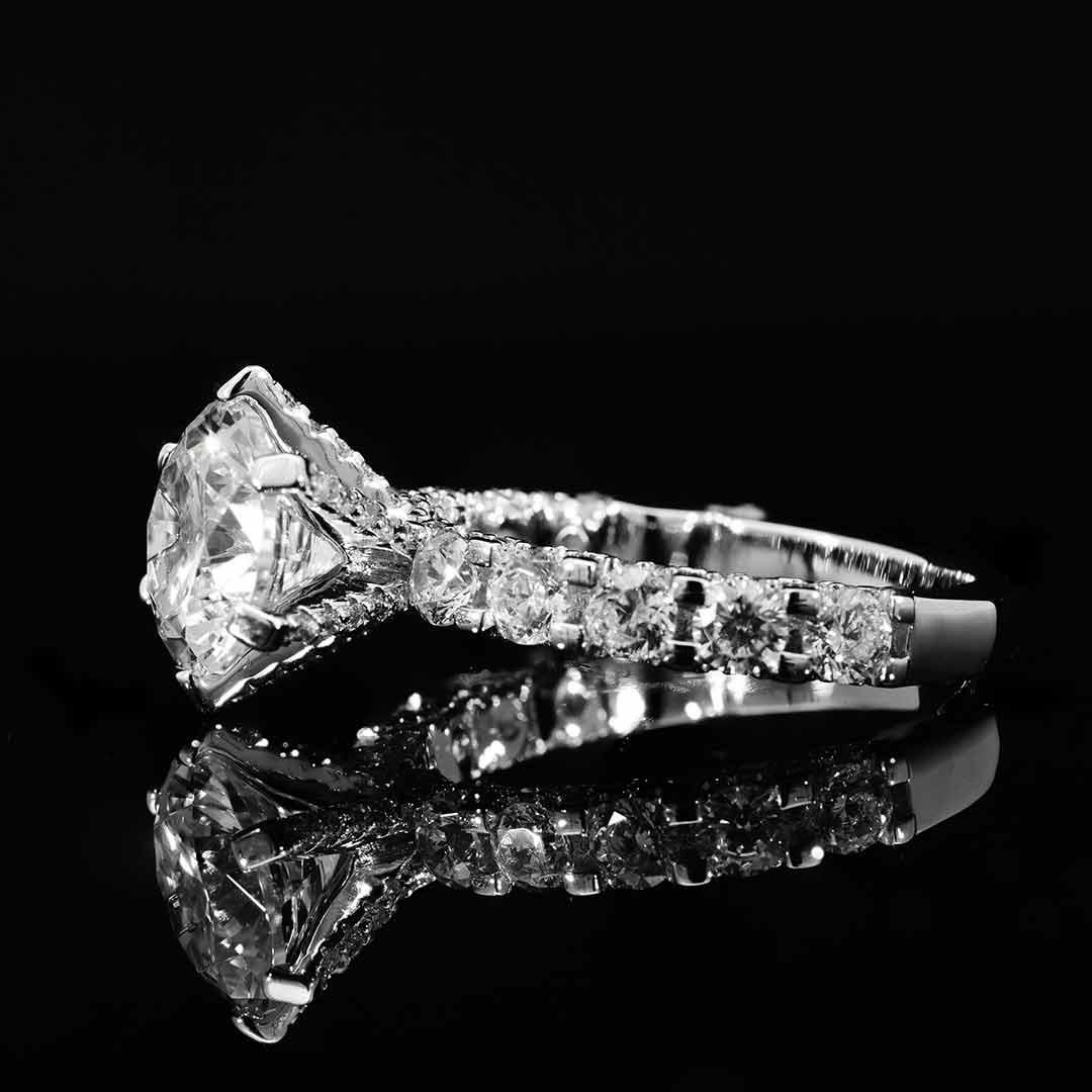 Omnia Rafiya Silver Ring In 925 Silver High Quality Certified Lab Crafted Stones - OMNIASTORES UAE